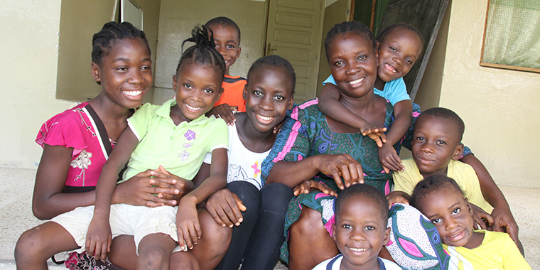 Waletor with her family